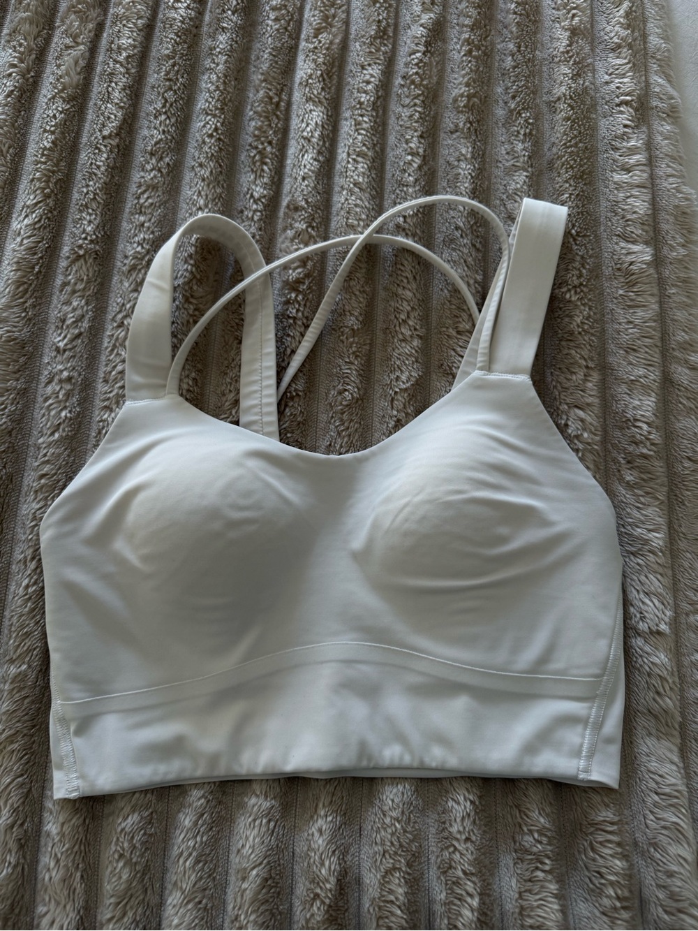 White Lululemon like a cloud bra LIKE NEW